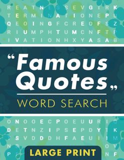Download⚡️ Famous Quotes Word Search Large Print: Inspirational Quotes By Famous Quotes