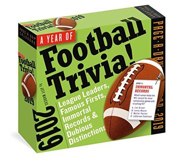 [VIEW] PDF EBOOK EPUB KINDLE A Year of Football Trivia! Page-A-Day Calendar 2019 by  Jeff Marcus 📄