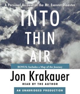 [GET] [KINDLE PDF EBOOK EPUB] Into Thin Air: A Personal Account of the Mt. Everest Disaster by  Jon