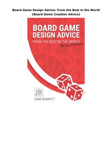 Ebook (download) Board Game Design Advice: From the Best in the World (Board Game Creation Advice)