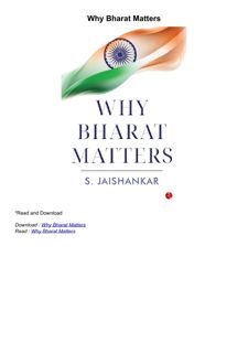 ❤️[READ]✔️ Why Bharat Matters