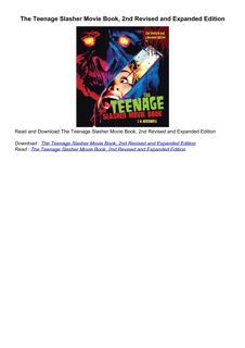 get⚡[PDF]❤ The Teenage Slasher Movie Book, 2nd Revised and Expanded Edition