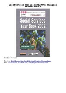 ❤️(download)⚡️ Social Services Year Book 2002: United Kingdom Reference Guide