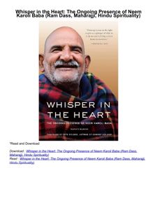 ❤️(download)⚡️ Whisper in the Heart: The Ongoing Presence of Neem Karoli Baba (Ram Dass,