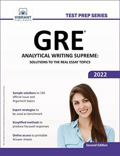[Access] [EBOOK EPUB KINDLE PDF] GRE Analytical Writing Supreme: Solutions to the Real Essay Topics