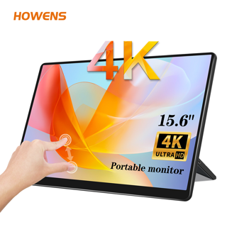HOWENS15.6 inch 4K Portable Monitor IPS 3840x2160 UHD External Screen Mobile LCD Display USB-C HDMI