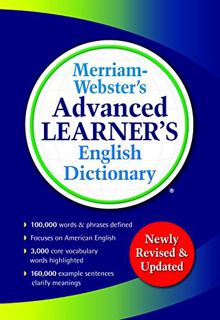 [ACCESS] [EPUB KINDLE PDF EBOOK] Merriam-Webster’s Advanced Learner’s English Dictionary (English, S