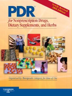 [View] [PDF EBOOK EPUB KINDLE] 2007 PDR for Nonprescription Drugs, Dietary Supplements and Herbs: Th