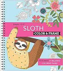 [ACCESS] PDF EBOOK EPUB KINDLE Color & Frame - Sloth (Adult Coloring Book) by New Seasons,Publicatio