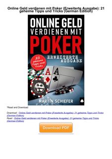 get⚡[PDF]❤ Online Geld verdienen mit Poker (Erweiterte Ausgabe): 21 geheime Tipp