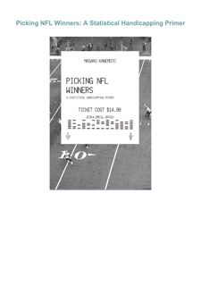 ⚡️PDF⚡️ Picking NFL Winners: A Statistical Handicapping Primer