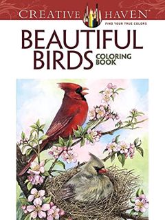 View [EBOOK EPUB KINDLE PDF] Adult Coloring Beautiful Birds Coloring Book (Creative Haven Coloring B