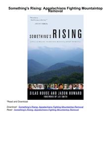 download❤pdf Something's Rising: Appalachians Fighting Mountaintop Removal
