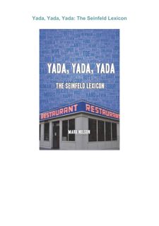 ❤DOWNLOAD❤ Yada, Yada, Yada: The Seinfeld Lexicon