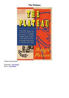 Download⚡️(PDF)❤️ The Plateau