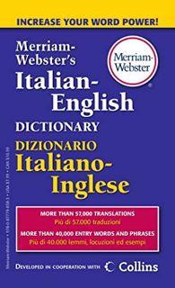 ACCESS [PDF EBOOK EPUB KINDLE] Merriam-Webster’s Italian-English Dictionary (English, Italian and Mu