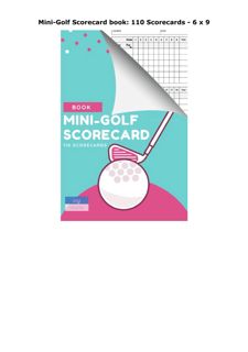 Kindle (online PDF) Mini-Golf Scorecard book: 110 Scorecards - 6 x 9