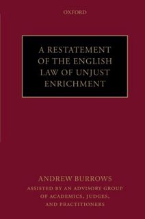Read [EPUB KINDLE PDF EBOOK] Restatement of the English Law of Unjust Enrichment by  Andrew Burrows
