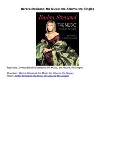 PDF_⚡ Barbra Streisand: the Music, the Albums, the Singles