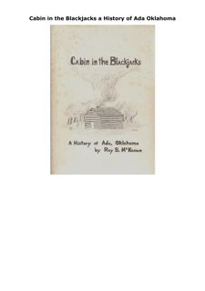 Download (PDF) Cabin in the Blackjacks a History of Ada Oklahoma