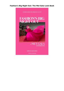 Download PDF Fashion's Big Night Out: The Met Gala Look Book