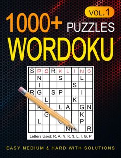 Download [PDF] 1000+ Wordoku Puzzles for Adults Vol.1: Easy Medium and Hard Level Puzzles