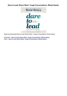 PDF_⚡ Dare to Lead: Brave Work. Tough Conversations. Whole Hearts.