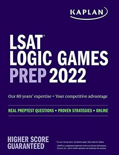 Read PDF EBOOK EPUB KINDLE LSAT Logic Games Prep 2022 (Kaplan Test Prep) by  Kaplan Test Prep 📬