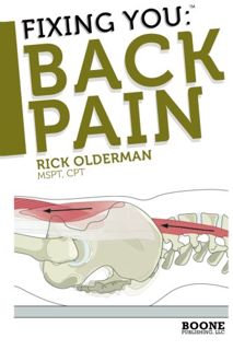 VIEW EPUB KINDLE PDF EBOOK Fixing You: Back Pain by  Rick Olderman 🖊️