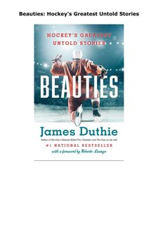 PDF_ Beauties: Hockey's Greatest Untold Stories