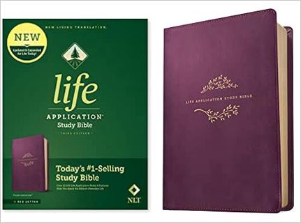P.D.F.❤️DOWNLOAD⚡️ NLT Life Application Study Bible, Third Edition (Red Letter, LeatherLike, Purple)