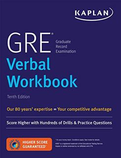 [Read] [KINDLE PDF EBOOK EPUB] GRE Verbal Workbook: Score Higher with Hundreds of Drills & Practice