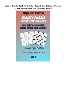 Kindle (online PDF) Variety Puzzle Book for Adults | Travel Size Edition : Volume 2: The Puzzle Book