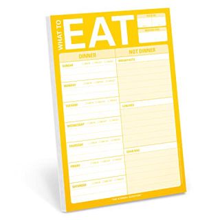 [GET] KINDLE PDF EBOOK EPUB Knock Knock What to Eat Pad Meal Planning Pad, 6 x 9-inches (Yellow) by