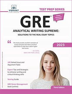 Read EBOOK EPUB KINDLE PDF GRE Analytical Writing Supreme: Solutions to the Real Essay Topics (Test
