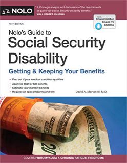 GET [EBOOK EPUB KINDLE PDF] Nolo's Guide to Social Security Disability: Getting & Keeping Your Benef