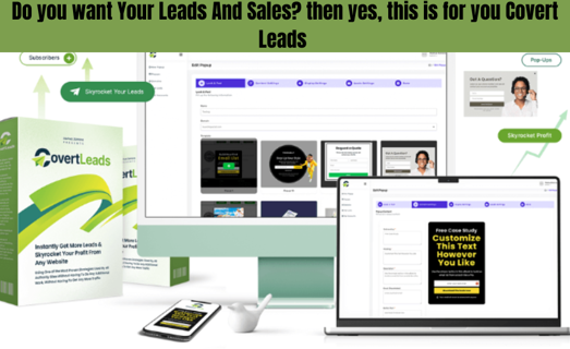 Do you want Your Leads And Sales? then yes, this is for you Convert Leads.