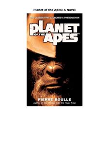 Pdf (read online) Planet of the Apes: A Novel