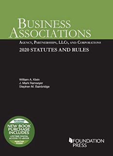 Get [PDF EBOOK EPUB KINDLE] Business Associations: Agency, Partnerships, LLCs, and Corporations, 202