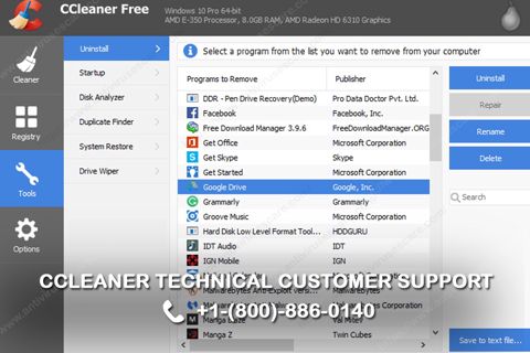 Customer Support Service for CCleaner