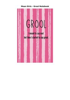 PDF Download Mean Girls - Grool Notebook