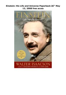 ⚡PDF⚡ (DOWNLOAD) Einstein: His Life and Universe     Paperback â€“ May 13, 2008 free acces