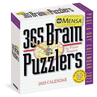 Read [EPUB KINDLE PDF EBOOK] Mensa 365 Brain Puzzlers Page-A-Day Calendar 2023: Word Puzzles, Logic