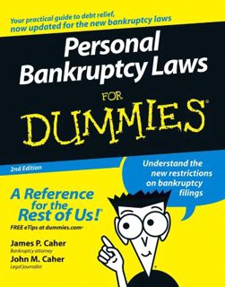 [Get] KINDLE PDF EBOOK EPUB Personal Bankruptcy Laws For Dummies, 2nd Edition by  Caher ✓