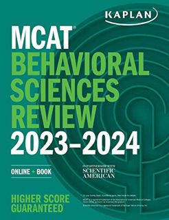 [VIEW] KINDLE PDF EBOOK EPUB MCAT Behavioral Sciences Review 2023-2024: Online + Book (Kaplan Test P