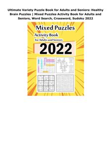 Download PDF Ultimate Variety Puzzle Book for Adults and Seniors: Healthy Brain Puzzles | Mixed