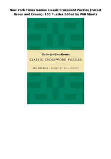 Ebook (download) New York Times Games Classic Crossword Puzzles (Forest Green and Cream): 100 P
