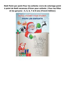 Ebook (download) Noël Point par point Pour les enfants: Livre de coloriage point à point de Noë