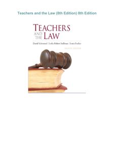 ⚡READ⚡ (EBOOK)  Teachers and the Law (8th Edition)     8th Edition