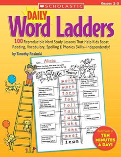 VIEW [EPUB KINDLE PDF EBOOK] Daily Word Ladders: Grades 2–3: 100 Reproducible Word Study Lessons Tha